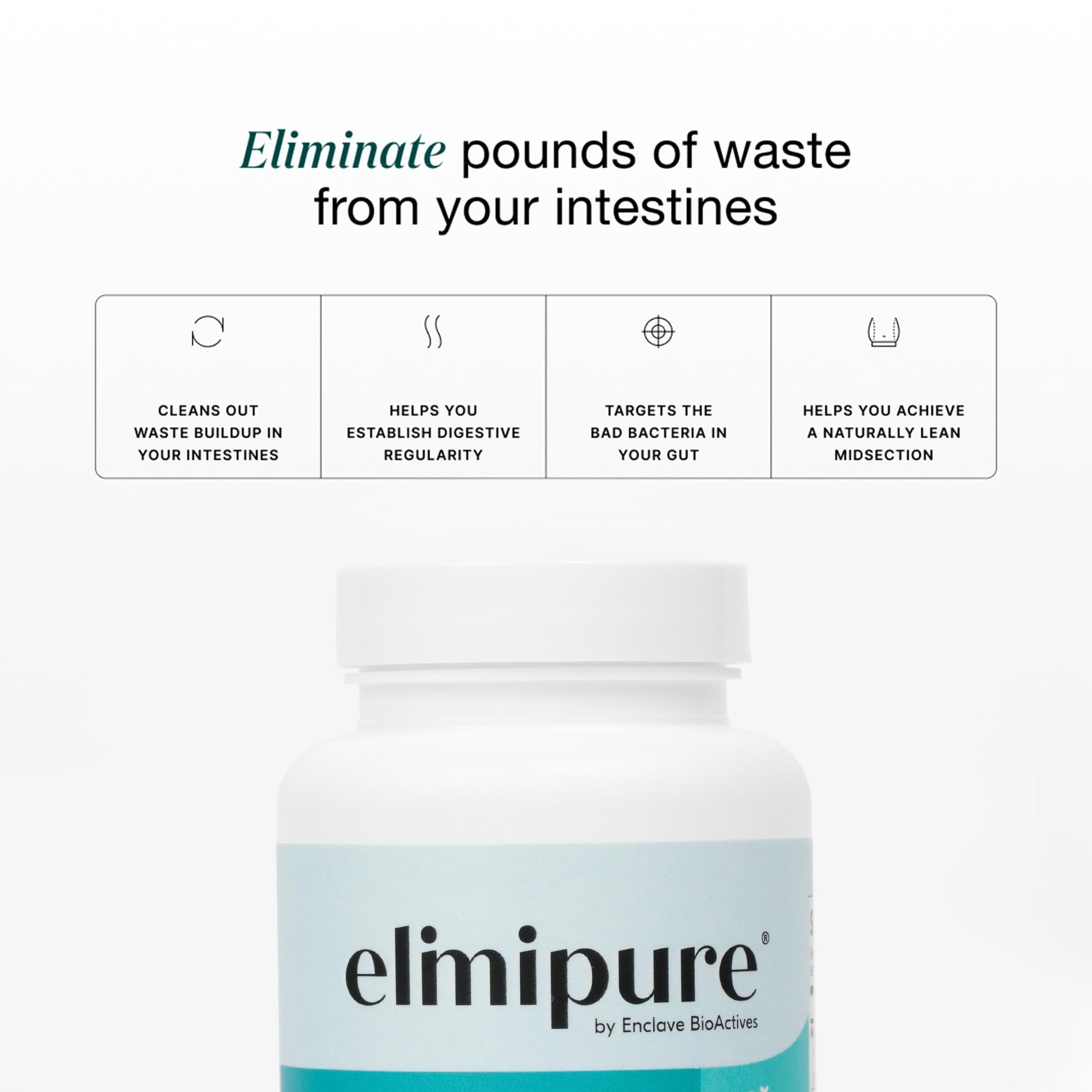 Elimipure Gut Cleanse & Restore Supplement: Natural & Effective Detox Cleanse Capsules | Fortify Your Microbiome | Effortless Morning Stools | Restore Your Gut from the Inside Out - Maple Wellness Supplements