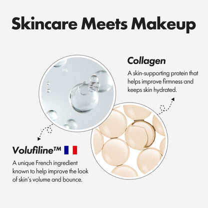 ELROEL Blanc Cover Cream Stick V White - Korean Color-Changing Foundation Stick with Volufiline - Medium to Full Coverage Dewy Finish Base Makeup - Dual-Ended with Detachable Brush (202 Natural) - Maple Wellness Supplements