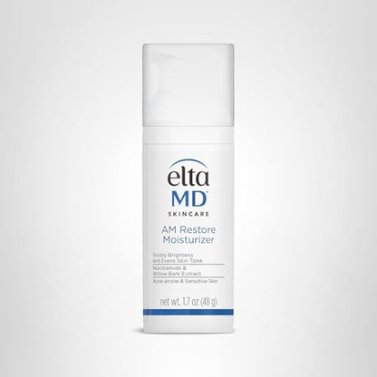 EltaMD AM Restore Face Moisturizer for Women and Men, Light Moisturizer Face Cream, Made with Niacinamide and Hyaluronic Acid, 1.7 oz Pump - Maple Wellness Supplements