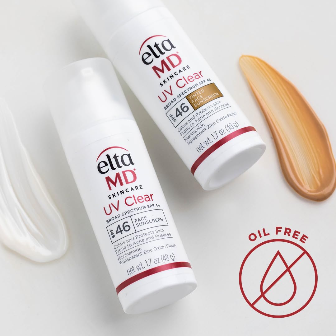 EltaMD UV Clear Face Sunscreen SPF 46, Oil Free for Face with Zinc Oxide, Dermatologist Recommended Sunscreen Lotion - Maple Wellness Supplements
