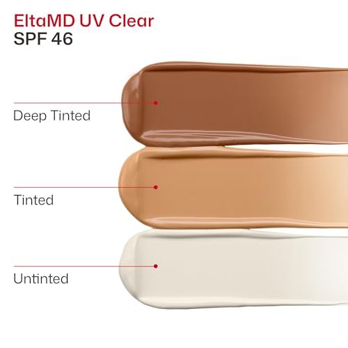 EltaMD UV Clear Tinted Sunscreen for Face, SPF 46 with Zinc Oxide, Oil-Free, Dermatologist Recommended, For Acne-Prone Sensitive Skin, 1.7 oz - Maple Wellness Supplements