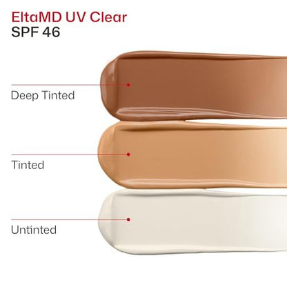 EltaMD UV Clear Tinted Sunscreen for Face, SPF 46 with Zinc Oxide, Oil-Free, Dermatologist Recommended, For Acne-Prone Sensitive Skin, 1.7 oz - Maple Wellness Supplements