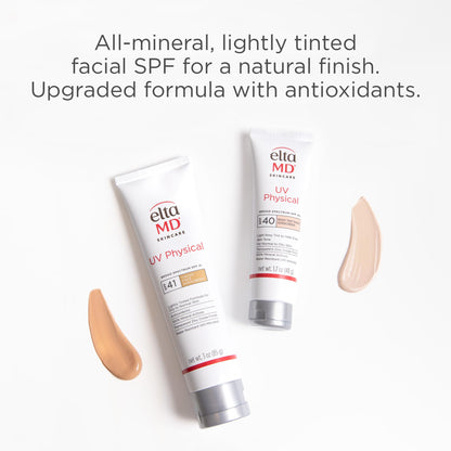 EltaMD UV Physical Tinted Mineral Sunscreen for Face SPF 41, 100% Mineral Actives Tinted Face Lotion, Water Resistant, Paraben-Free - Maple Wellness Supplements