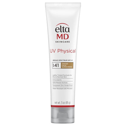 EltaMD UV Physical Tinted Mineral Sunscreen for Face SPF 41, 100% Mineral Actives Tinted Face Lotion, Water Resistant, Paraben-Free - Maple Wellness Supplements