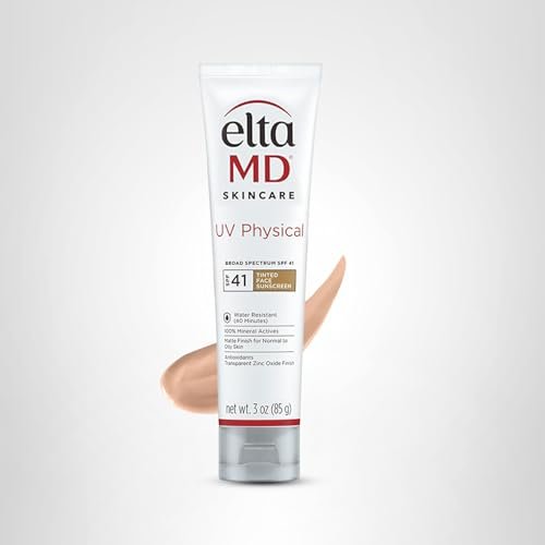 EltaMD UV Physical Tinted Mineral Sunscreen for Face SPF 41, 100% Mineral Actives Tinted Face Lotion, Water Resistant, Paraben-Free - Maple Wellness Supplements