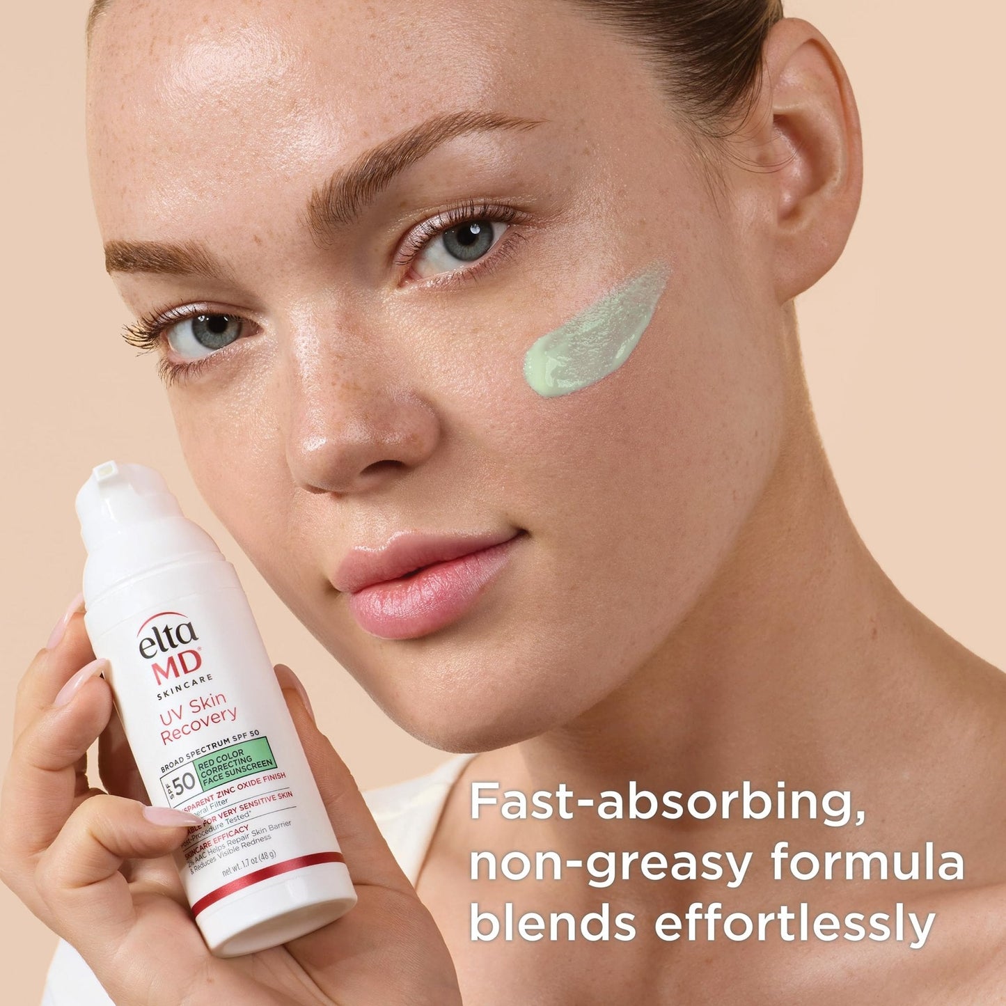 EltaMD UV Skin Recovery Green Tint 100% Mineral Sunscreen, SPF 50, Redness Correcting - Maple Wellness Supplements