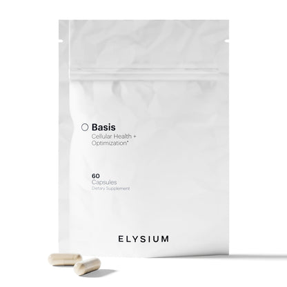 ELYSIUM Basis NAD Plus Supplement 30 Servings - with Nicotinamide Riboside 250mg and Pterostilbene 50mg - Healthy Aging Supplement & Cellular Energy - Maple Wellness Supplements