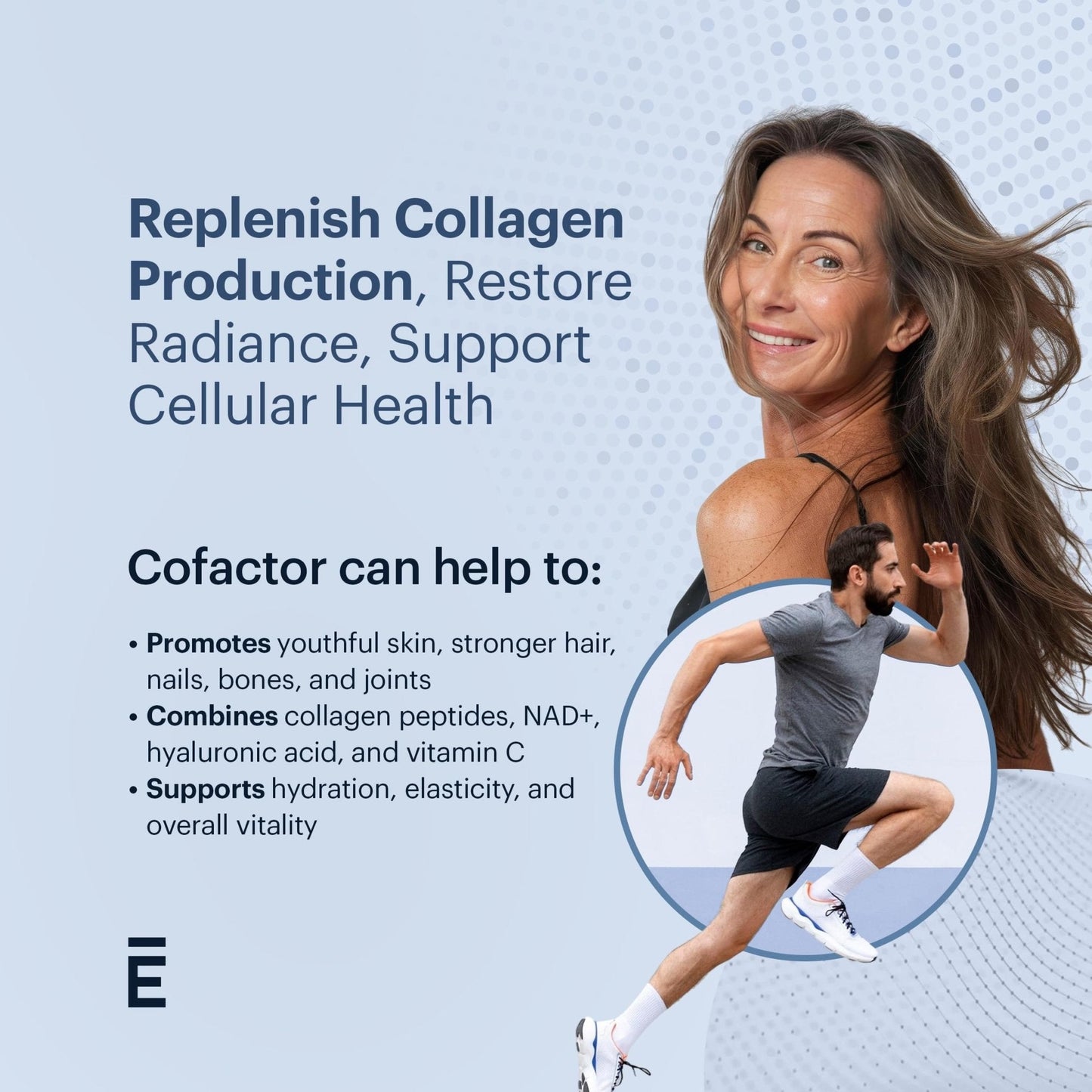 ELYSIUM Cofactor – 4-in-1 Collagen Peptides Powder w/NAD+, Hyaluronic Acid & Vitamin C for Skin, Hair, Nails, Joints & Cellular Health, Collagen Supplements for Men & Women – Unflavored, 28 Servings - Maple Wellness Supplements