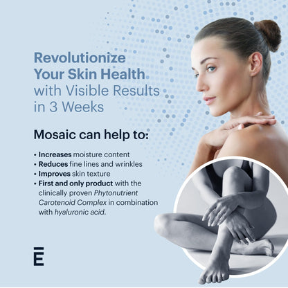 ELYSIUM Mosaic - Hyaluronic Acid Supplement - Clinically Proven - Fights Fine Lines & Skin Aging - Collagen Supplement - 30-Day Supply (Vegan Softgels) - Maple Wellness Supplements