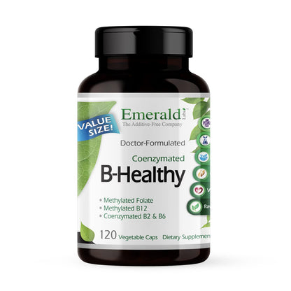 EMERALD LABS B-Healthy - Vegan Vitamin B Complex - Includes Methylated Folic Acid & Full Spectrum B Vitamins - Supports Immune, Brain & Heart Health - Maple Wellness Supplements