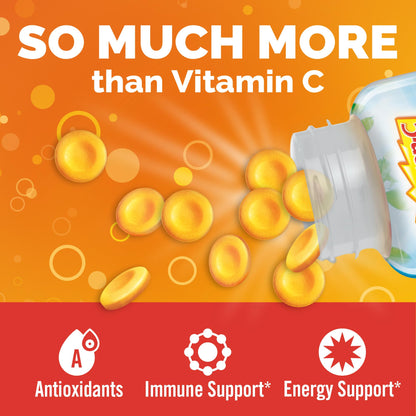 Emergen-C Chewable Vitamin C 1000mg, With B Vitamins And Antioxidants Tablet (40 Count, Orange Blast Flavor), Dietary Supplement - Maple Wellness Supplements