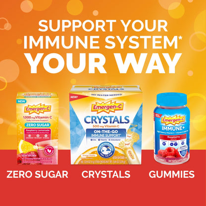 Emergen-C Citrus-Ginger Fizzy Drink Mix, Turmeric and Ginger, Immune Support, Natural Flavors - Maple Wellness Supplements