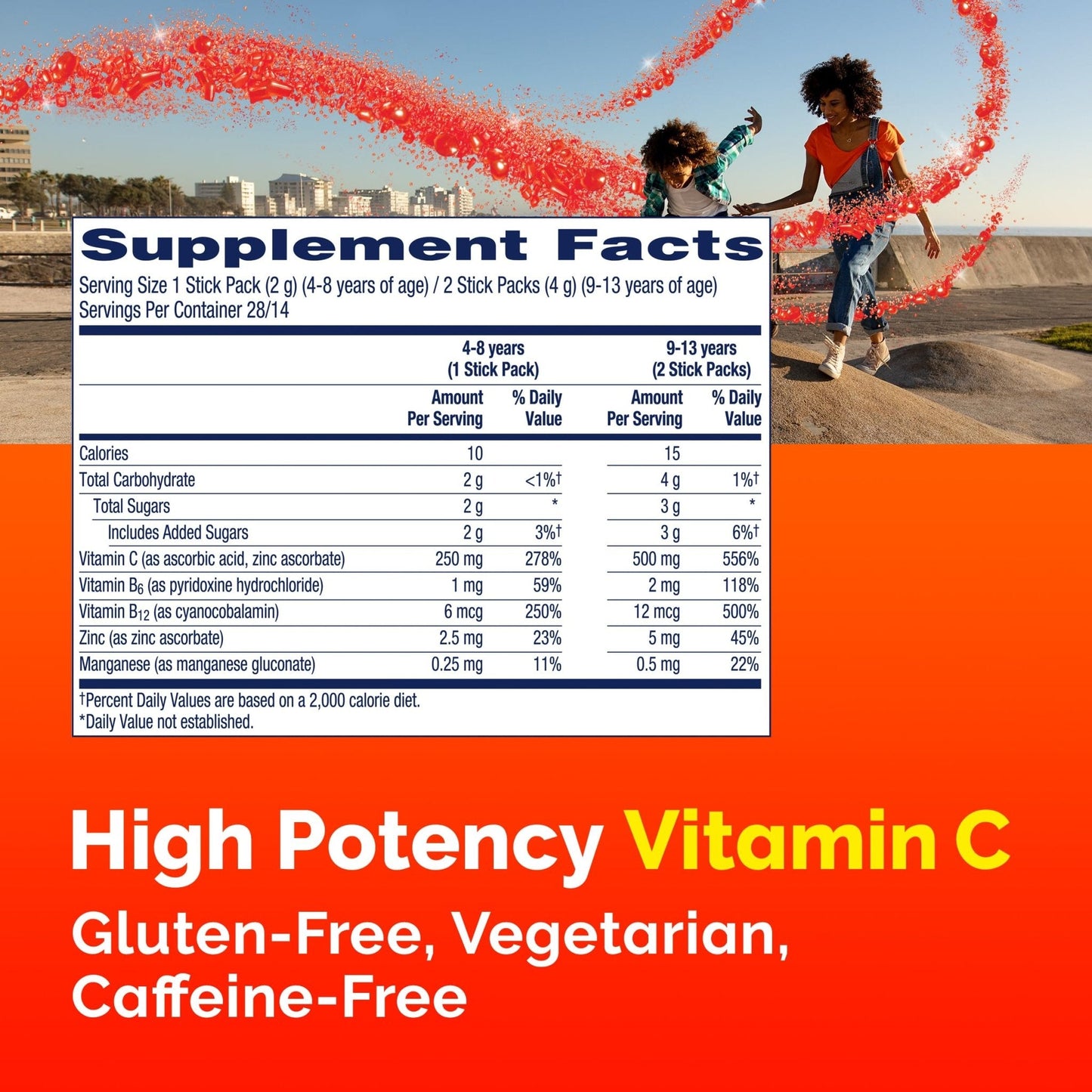 Emergen-C Kidz Crystals, On-the-Go Emergen-C Immune Support Supplement with Vitamin C, B Vitamins, Zinc and Manganese - Maple Wellness Supplements