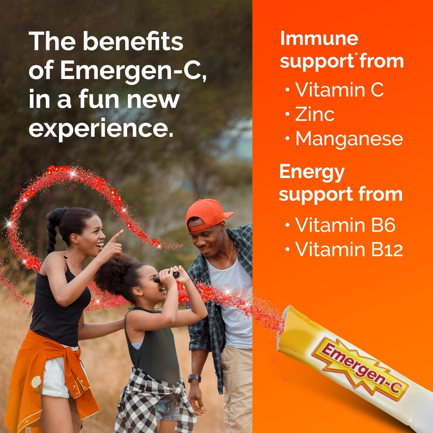 Emergen-C Kidz Crystals, On-the-Go Emergen-C Immune Support Supplement with Vitamin C, B Vitamins, Zinc and Manganese - Maple Wellness Supplements