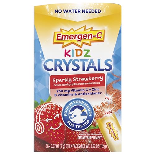 Emergen-C Kidz Crystals, On-the-Go Emergen-C Immune Support Supplement with Vitamin C, B Vitamins, Zinc and Manganese - Maple Wellness Supplements