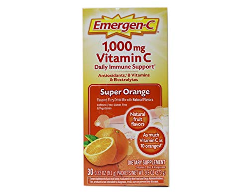 Emergen-C Super Orange Vitamin C - 30 Count (Pack of 4) (Packaging may vary) - Maple Wellness Supplements
