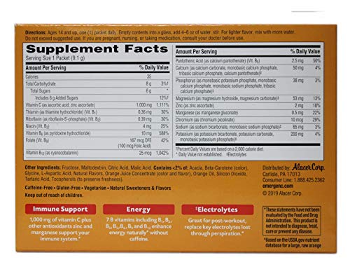 Emergen-C Super Orange Vitamin C - 30 Count (Pack of 4) (Packaging may vary) - Maple Wellness Supplements