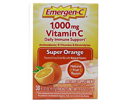 Emergen-C Super Orange Vitamin C - 30 Count (Pack of 4) (Packaging may vary) - Maple Wellness Supplements