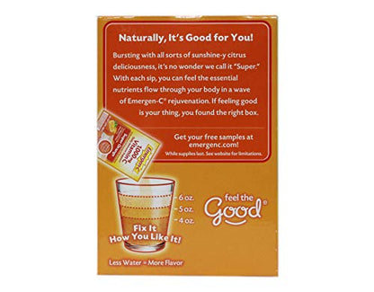 Emergen-C Super Orange Vitamin C - 30 Count (Pack of 4) (Packaging may vary) - Maple Wellness Supplements
