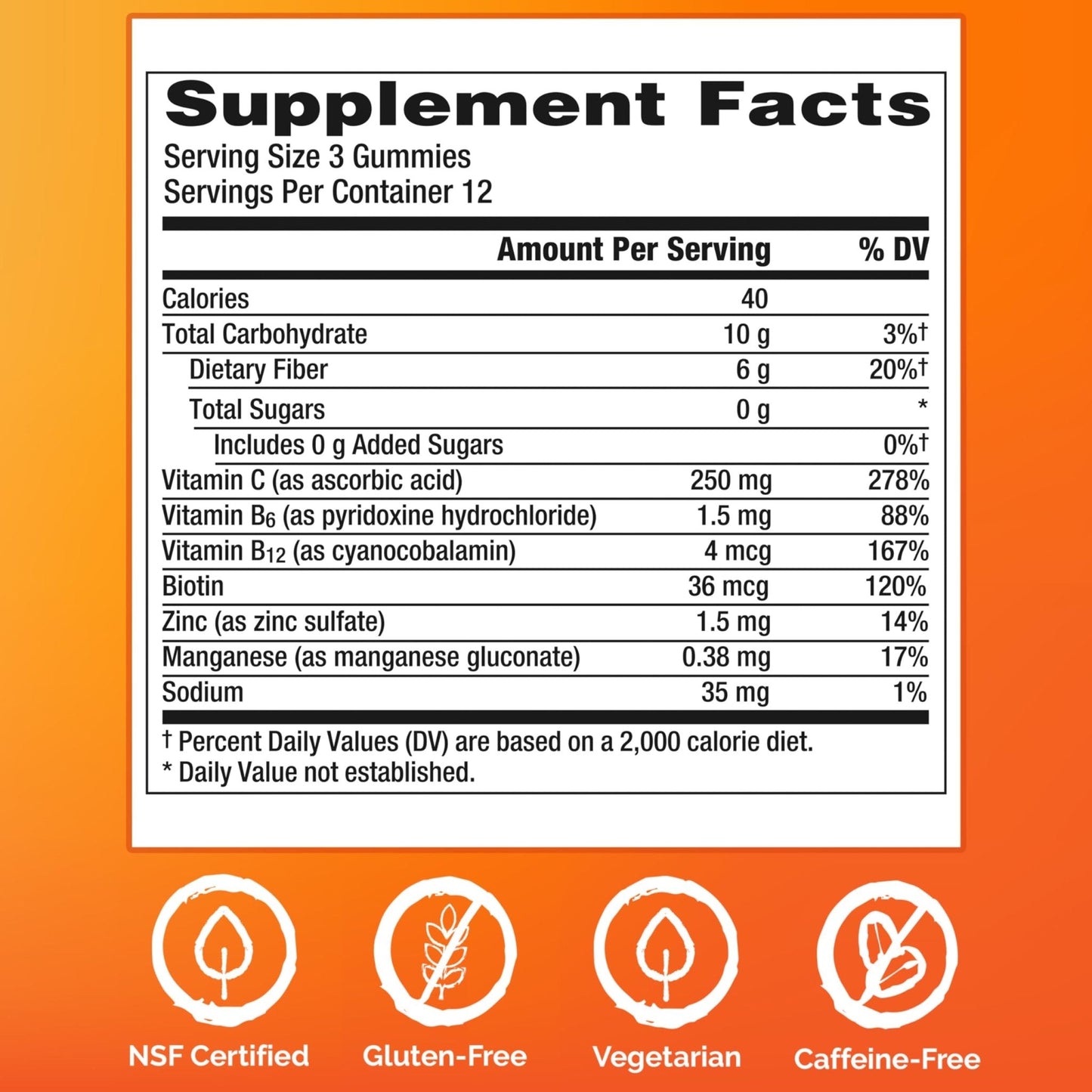 Emergen-C Zero Sugar Immune Support Adult Gummies 36 Count - Maple Wellness Supplements