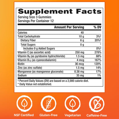 Emergen-C Zero Sugar Immune Support Adult Gummies 36 Count - Maple Wellness Supplements