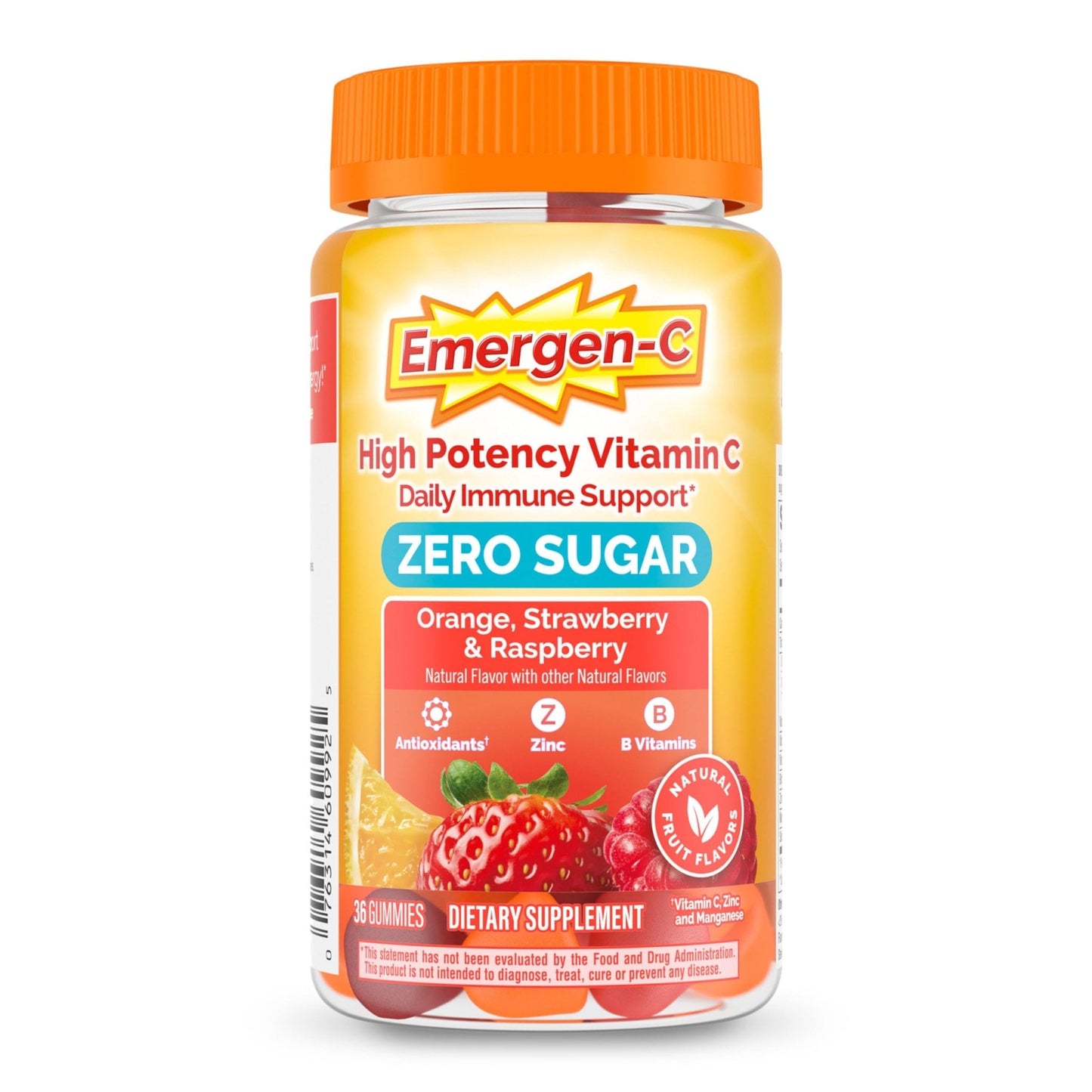 Emergen-C Zero Sugar Immune Support Adult Gummies 36 Count - Maple Wellness Supplements