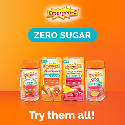 Emergen-C Zero Sugar Immune Support Adult Gummies 36 Count - Maple Wellness Supplements