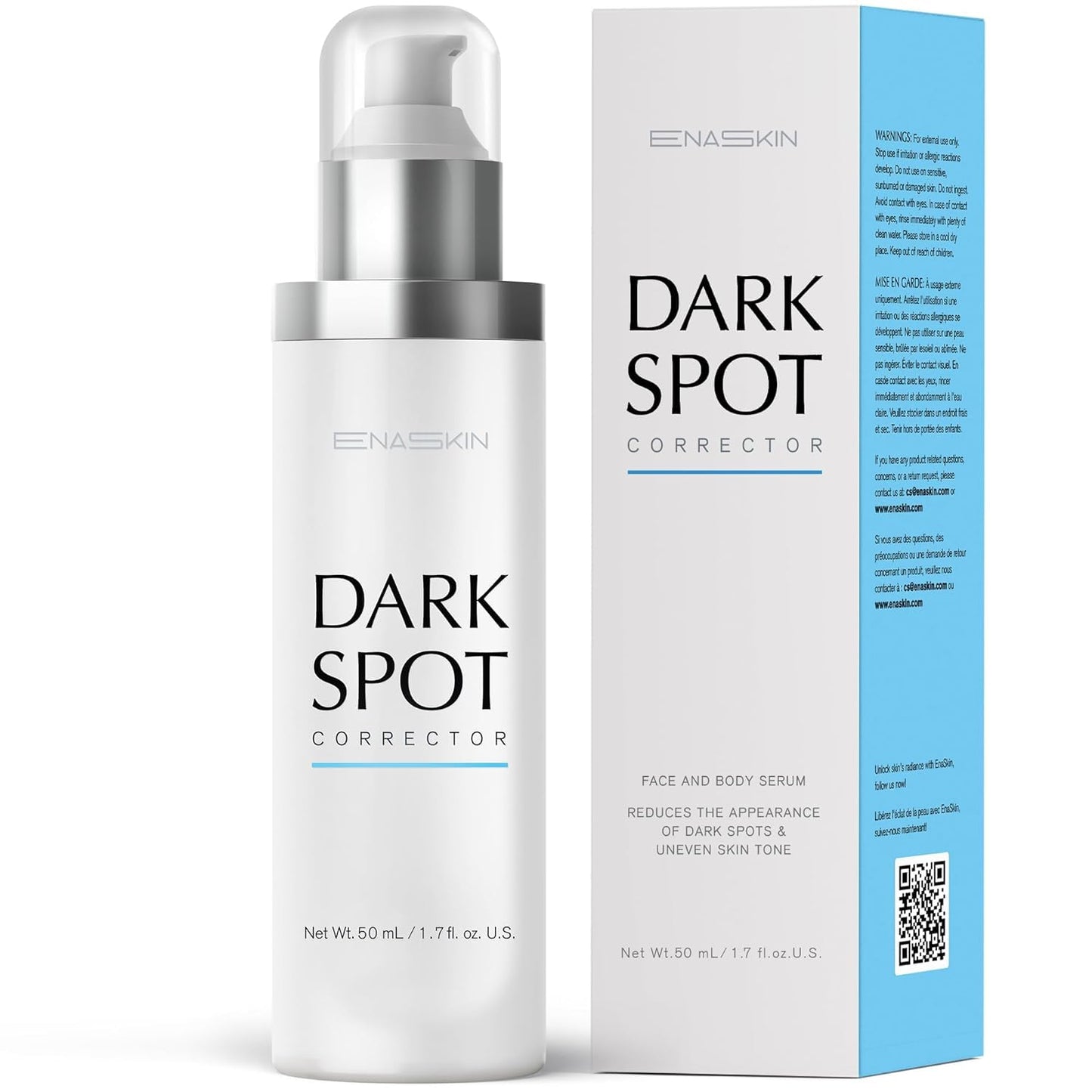 EnaSkin Dark Spot Remover for Face and Body: Advanced Formula Spot Corrector Cream to Fade Age Spots, Sun Spots, Freckles - Maple Wellness Supplements