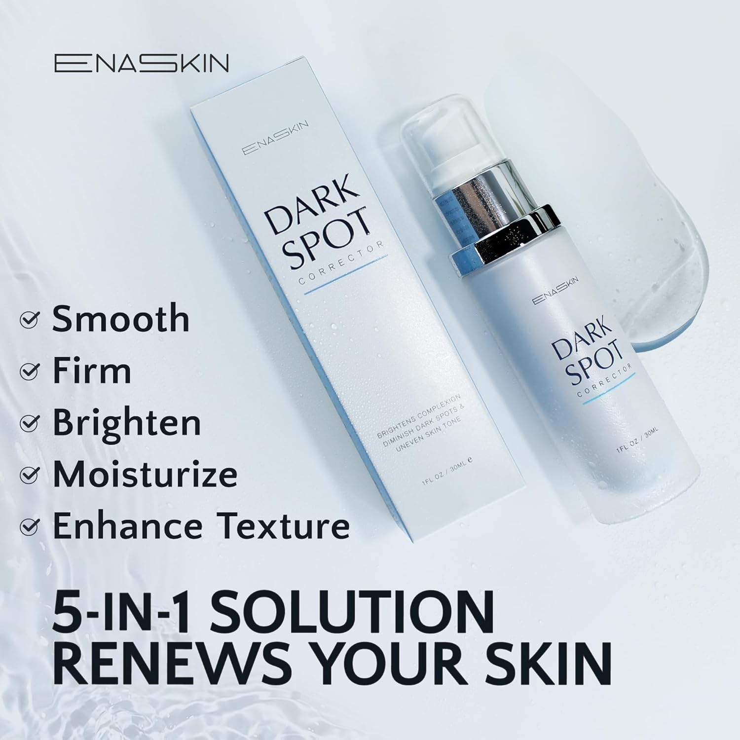 Enaskin Dark Spot Set - Serum & Soap Bars: Hyperpigmentation Body Treatment for Freckles Melasma Age Spot Sun Spot - Dark Spots Corrector Serum - Maple Wellness Supplements
