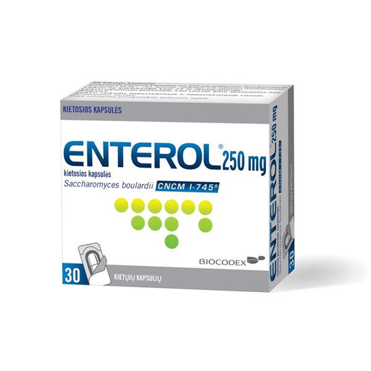 ENTEROL 250 mg hard capsules x30 - treatment of acute diarrhea. - Maple Wellness Supplements