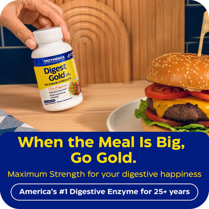 Enzymedica, Digest Gold + ATPro, Maximum Strength Enzymes, 45 Capsules - Maple Wellness Supplements