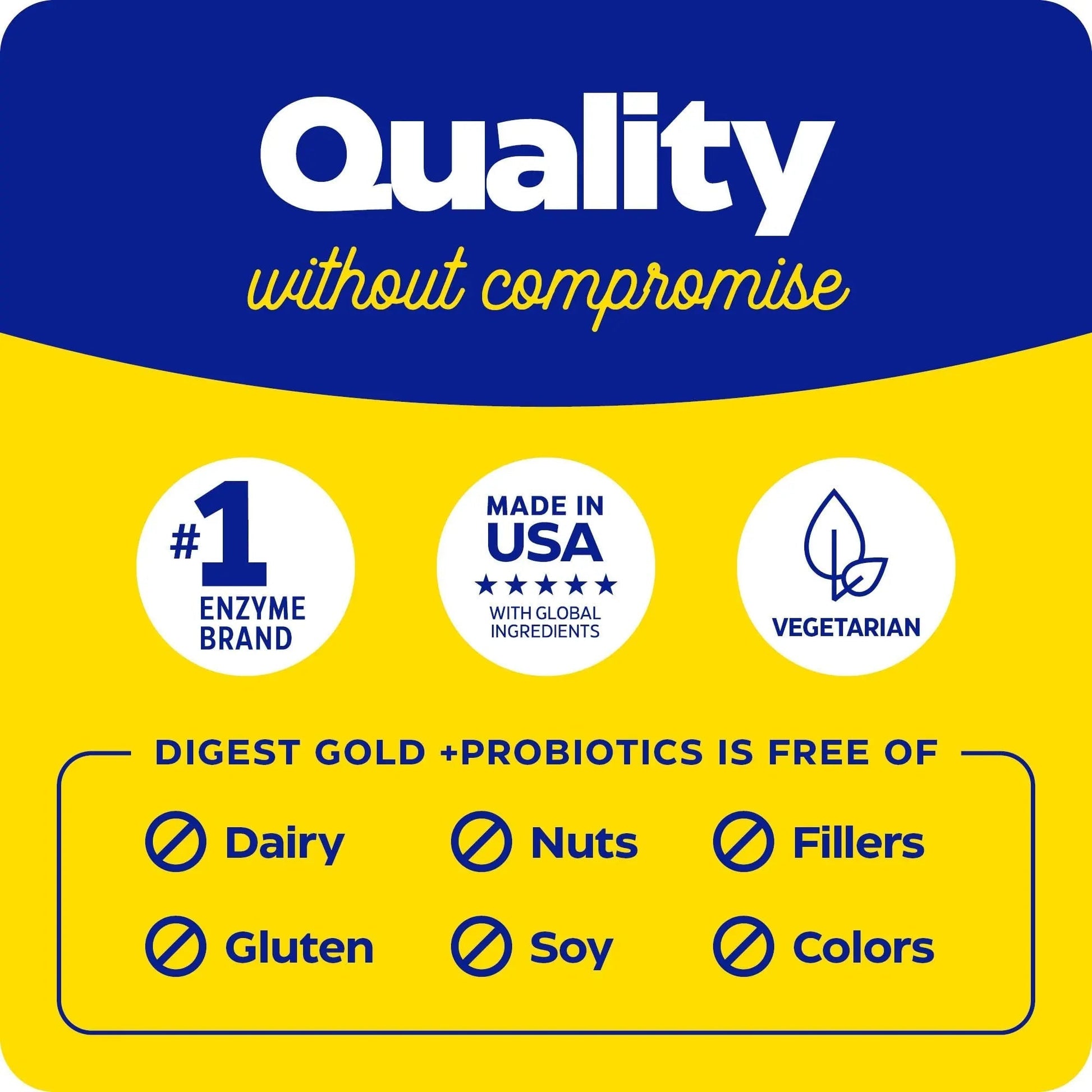 Enzymedica Digest Gold + Probiotics, 2-in-1 Digestive Enzymes & Probiotic Support, Promotes Gut Health with 1 Billion Active Cultures, 180 Capsules - Maple Wellness Supplements