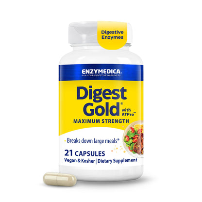 Enzymedica, Digest Gold to Go Pillbox, 21 Capsules - Maple Wellness Supplements