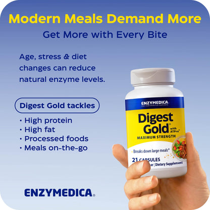 Enzymedica, Digest Gold to Go Pillbox, 21 Capsules - Maple Wellness Supplements