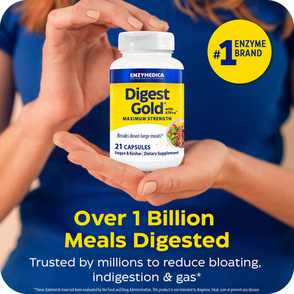 Enzymedica, Digest Gold to Go Pillbox, 21 Capsules - Maple Wellness Supplements