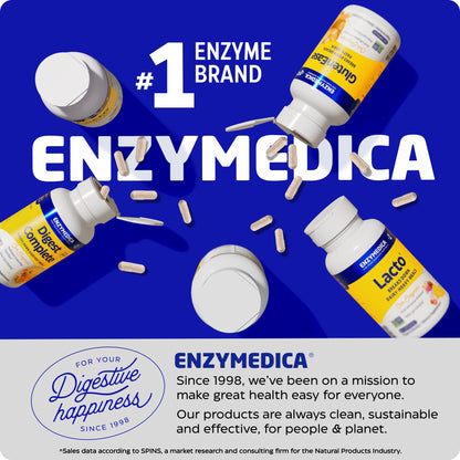 Enzymedica - GlutenEase Extra Strength, Complete Gluten & Casein Formula with Digestive Enzymes + DPP-IV, 30 Capsules - Maple Wellness Supplements