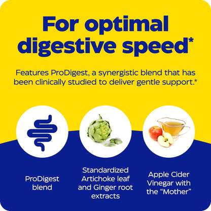 Enzymedica Gut Motility Supplement for Men & Women - Apple Cider Vinegar Capsules with Artichoke & Ginger Extract, Digestive Health Support for Adults - Maple Wellness Supplements