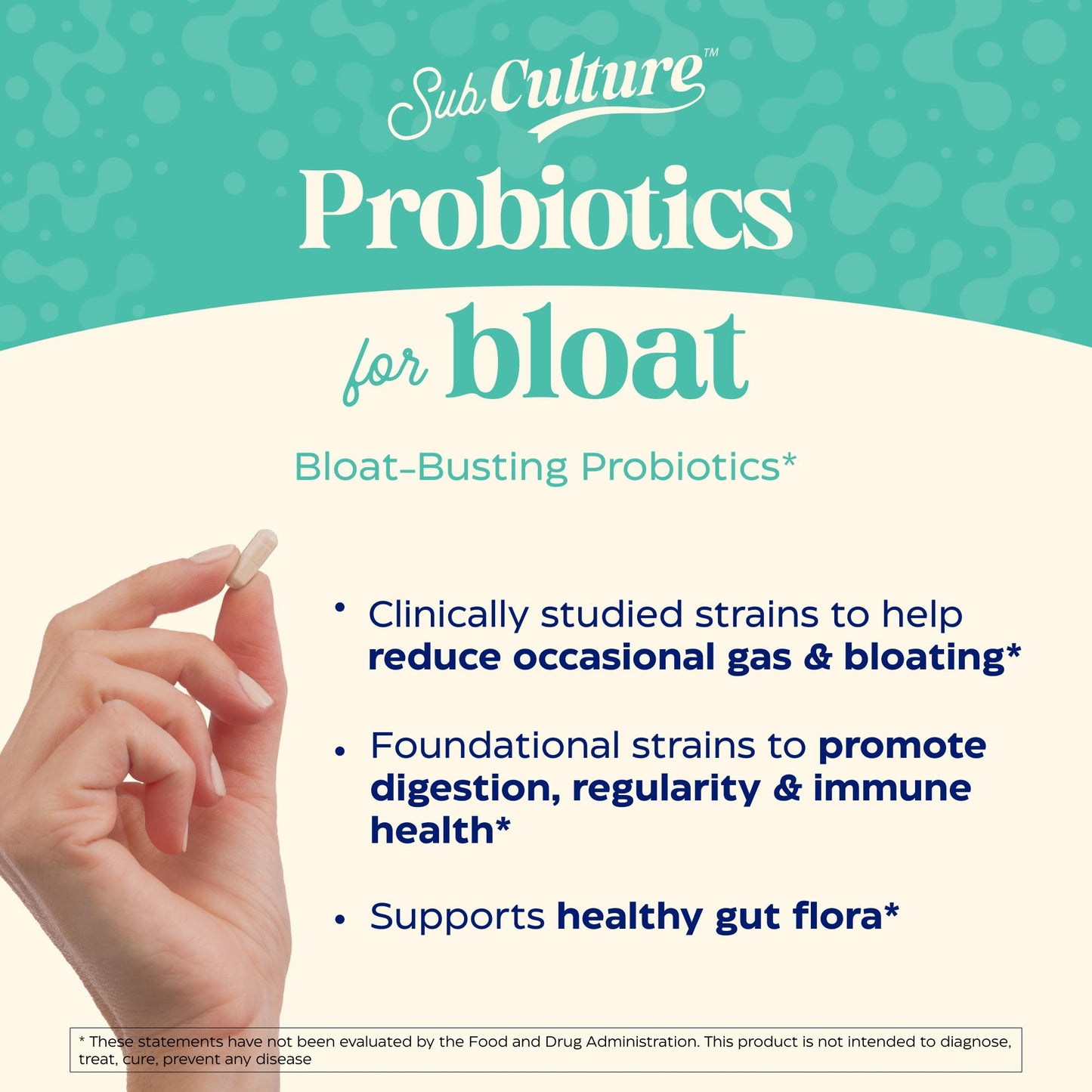 Enzymedica SubCulture Probiotic for Bloat & Digestive Health - Probiotic Supplement Capsules for Women & Men, 50 Billion CFU, Gut Health Support for Adults, - Maple Wellness Supplements
