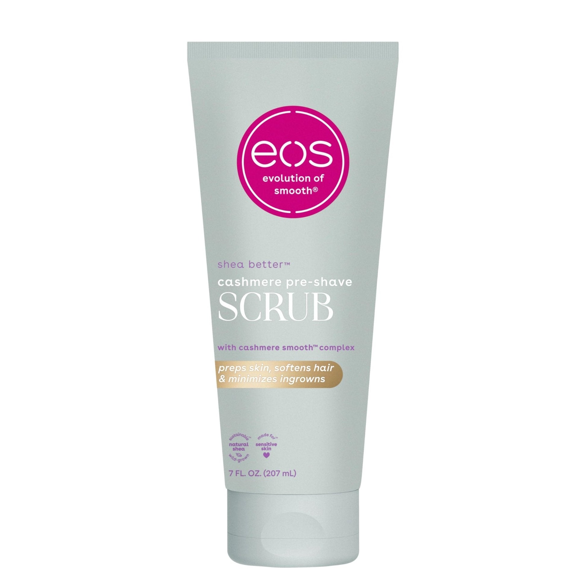 eos Cashmere Skin Collection Pre-Shave Scrub- Vanilla Cashmere, Exfoliating Body Scrub, Vanilla Body Scrub, Hydrating, Shea Sugar, 7 fl oz - Maple Wellness Supplements