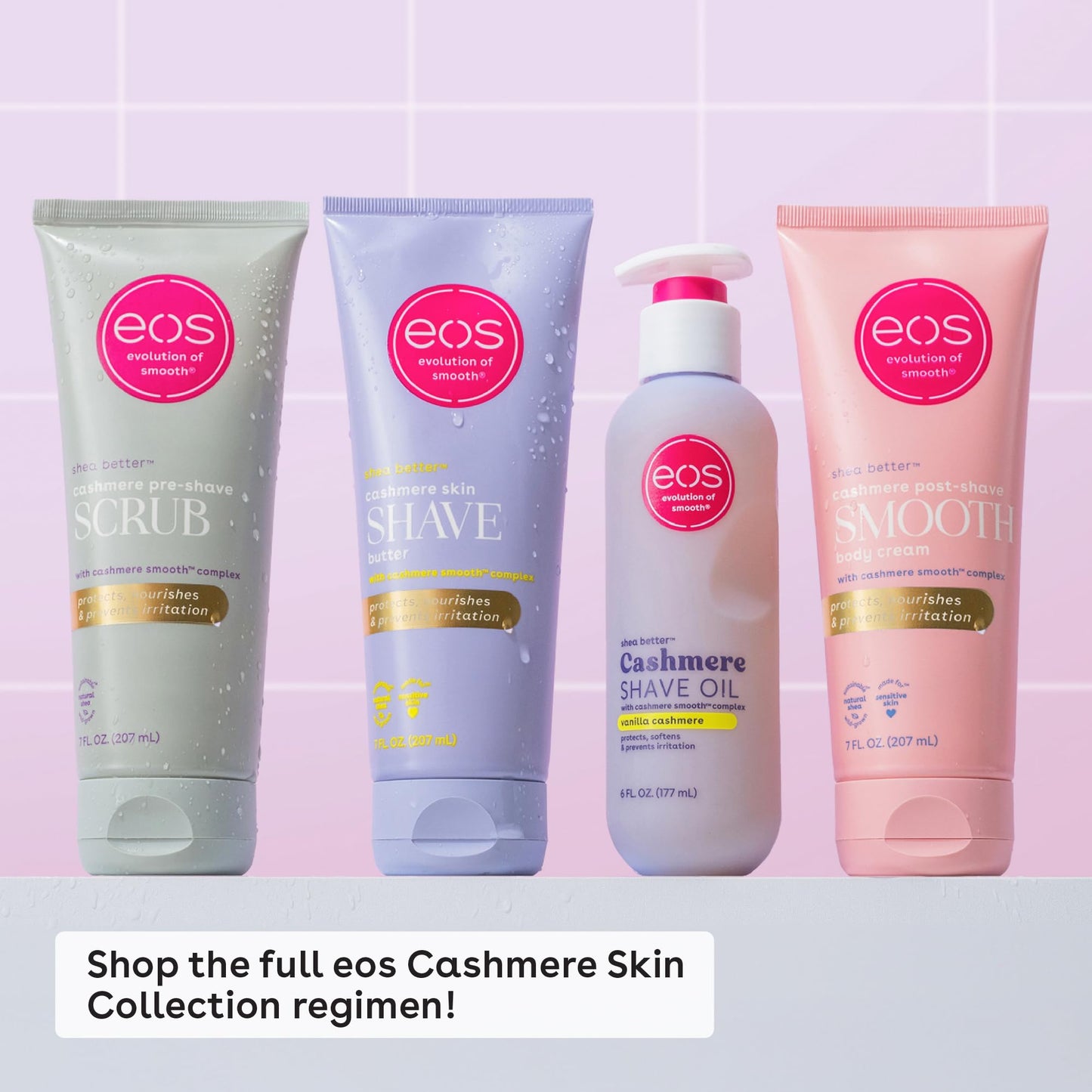 eos Cashmere Skin Collection Pre-Shave Scrub- Vanilla Cashmere, Exfoliating Body Scrub, Vanilla Body Scrub, Hydrating, Shea Sugar, 7 fl oz - Maple Wellness Supplements