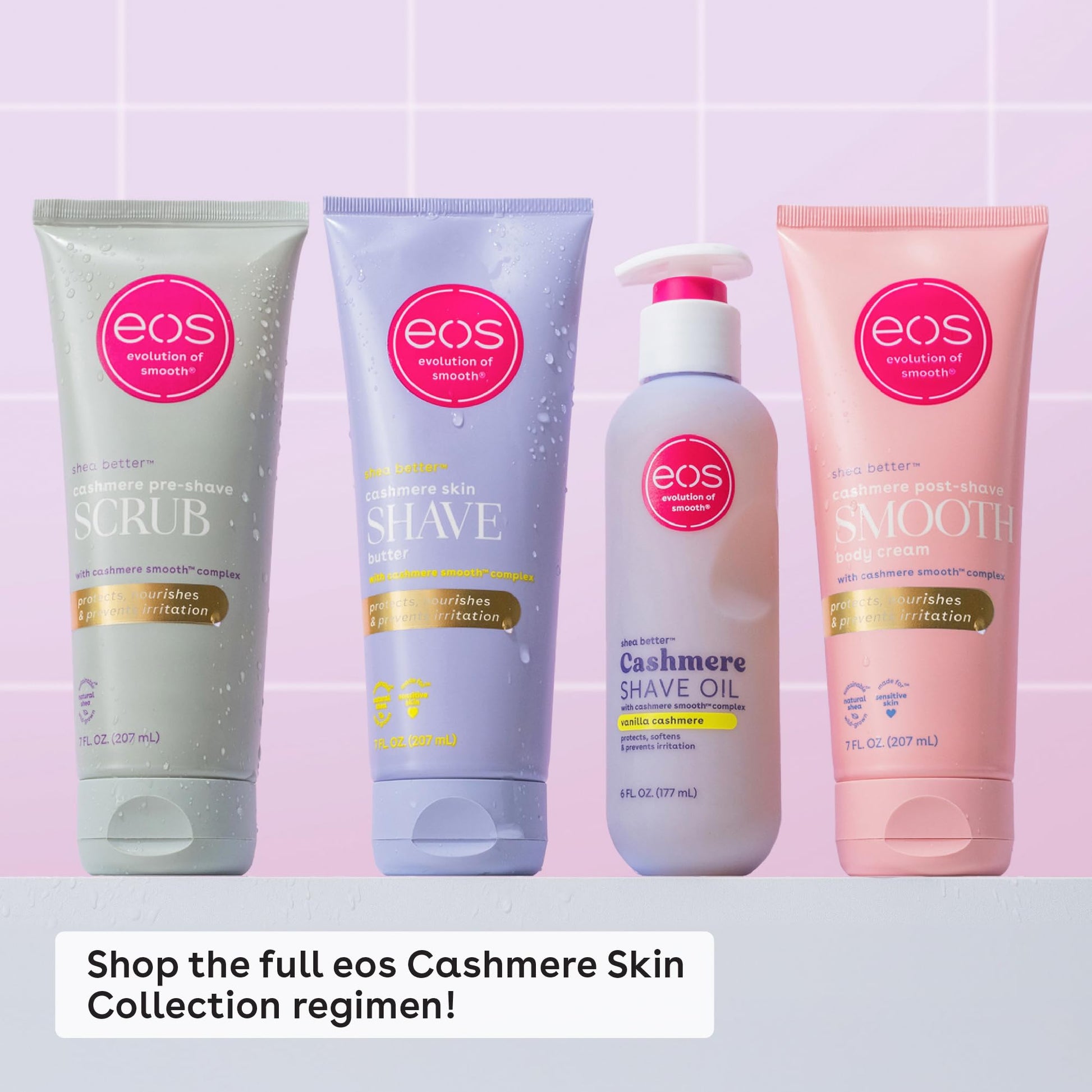 eos Cashmere Skin Collection Pre-Shave Scrub- Vanilla Cashmere, Exfoliating Body Scrub, Vanilla Body Scrub, Hydrating, Shea Sugar, 7 fl oz - Maple Wellness Supplements