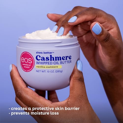 eos Cashmere Whipped Oil Body Butter, Vanilla Cashmere, 72 Hour Weightless Moisture - Maple Wellness Supplements