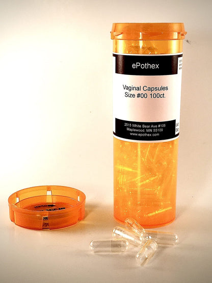 EPOTHEX Vaginal Capsule Suppositories - 100ct - Empty Non-Seperated- Great for Boric Acid and Vaginal Probiotics - Maple Wellness Supplements
