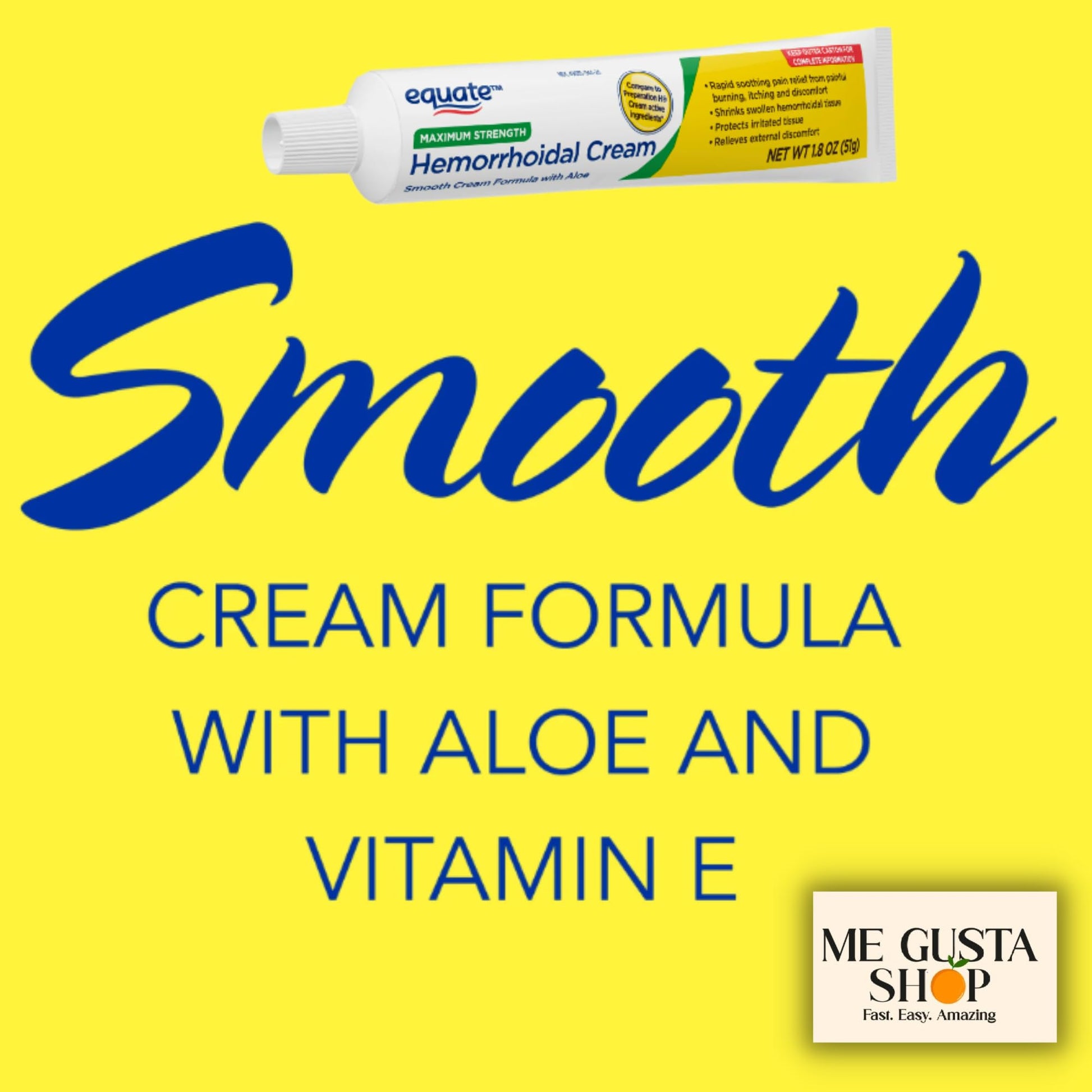 Equate Hemorrhoidal Cream,1.8 Oz (Pack of 02) Total 2 + me Gusta Sticker - Maple Wellness Supplements