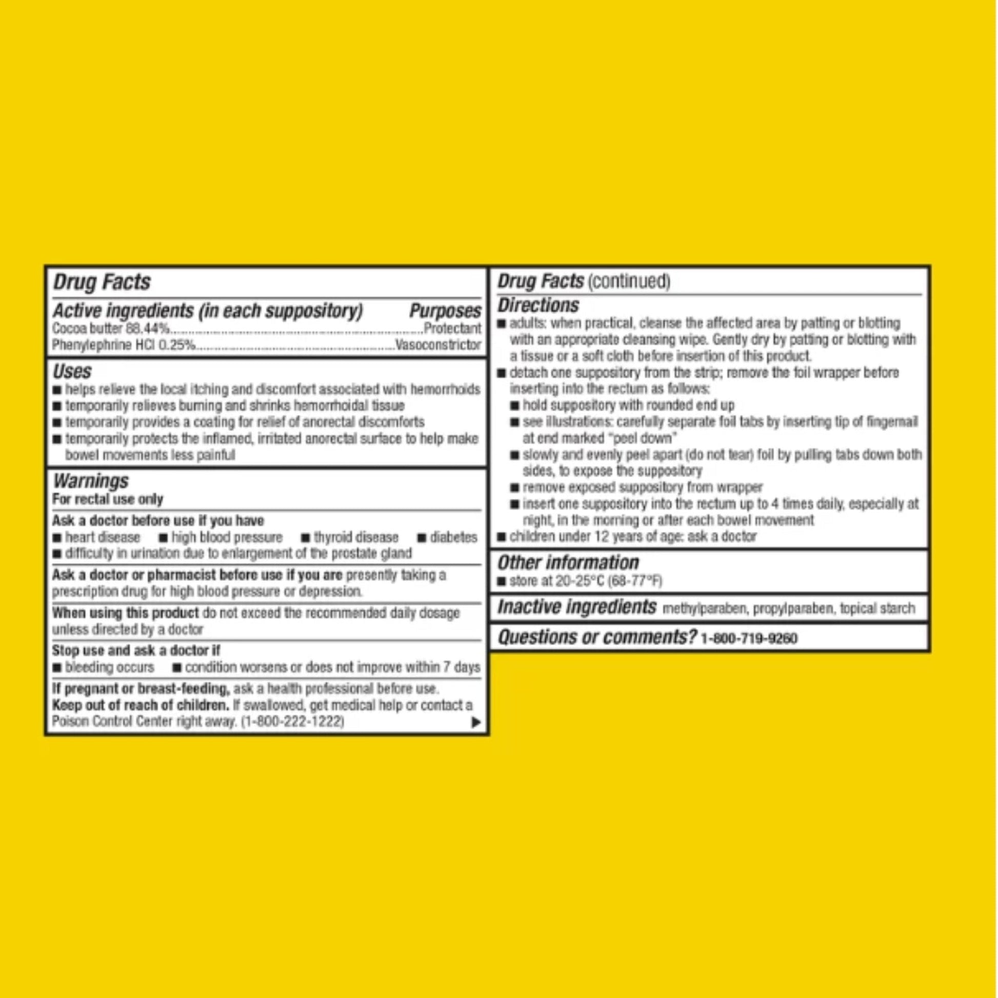 Equate Hemorrhoidal Suppositories 24 Ct Pack of 01 24 Total + me Gusta Sticker - Maple Wellness Supplements