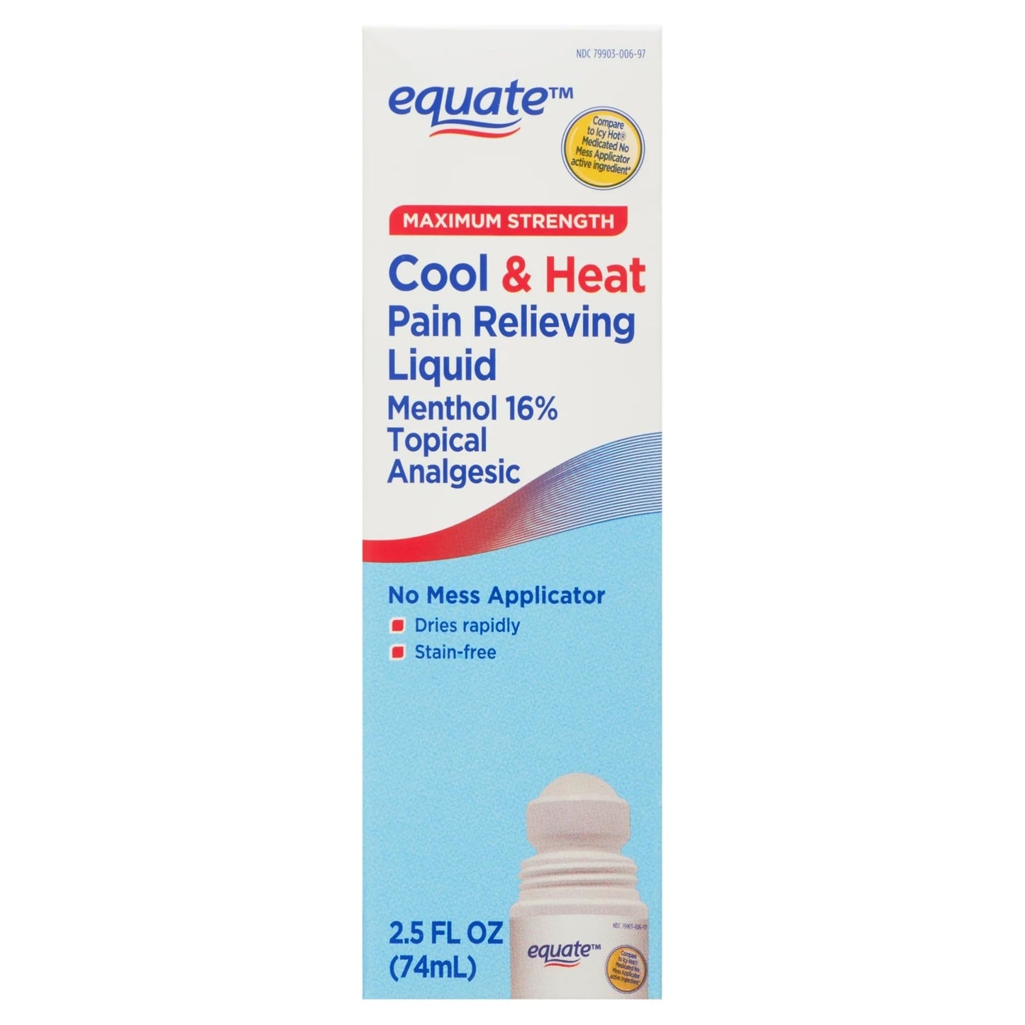 Equate Maximum Strength Cool & Heat, Equate Cool & Heat Pain Relief, Joint Pain Relief, 2.5 fl. oz, Pack of 2 - Maple Wellness Supplements