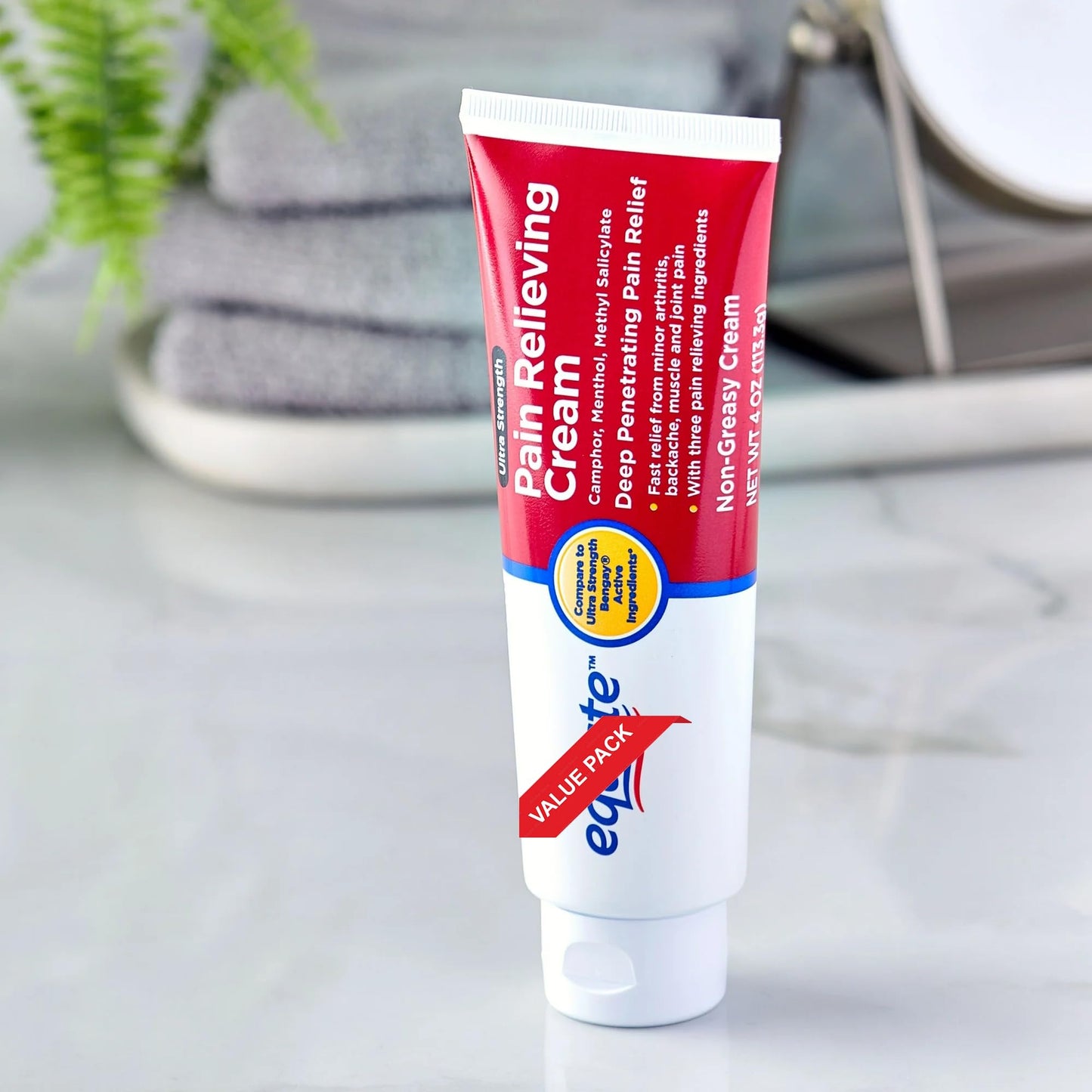 Equate Ultra Strength Pain Relieving Cream, Equate Ultra Strength Pain Relieving Cream Muscle Rub, 4 oz, Pack of 4 - Maple Wellness Supplements