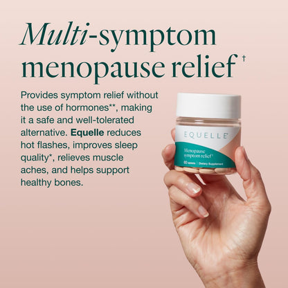 EQUELLE Multi-Symptom Perimenopause & Menopause Relief Relief from Hot Flashes, Muscle Aches & Supports More Sleep. Hormone-Free, Plant-Based S-Equol – 1 Month Supply (60 Tablets) - Maple Wellness Supplements