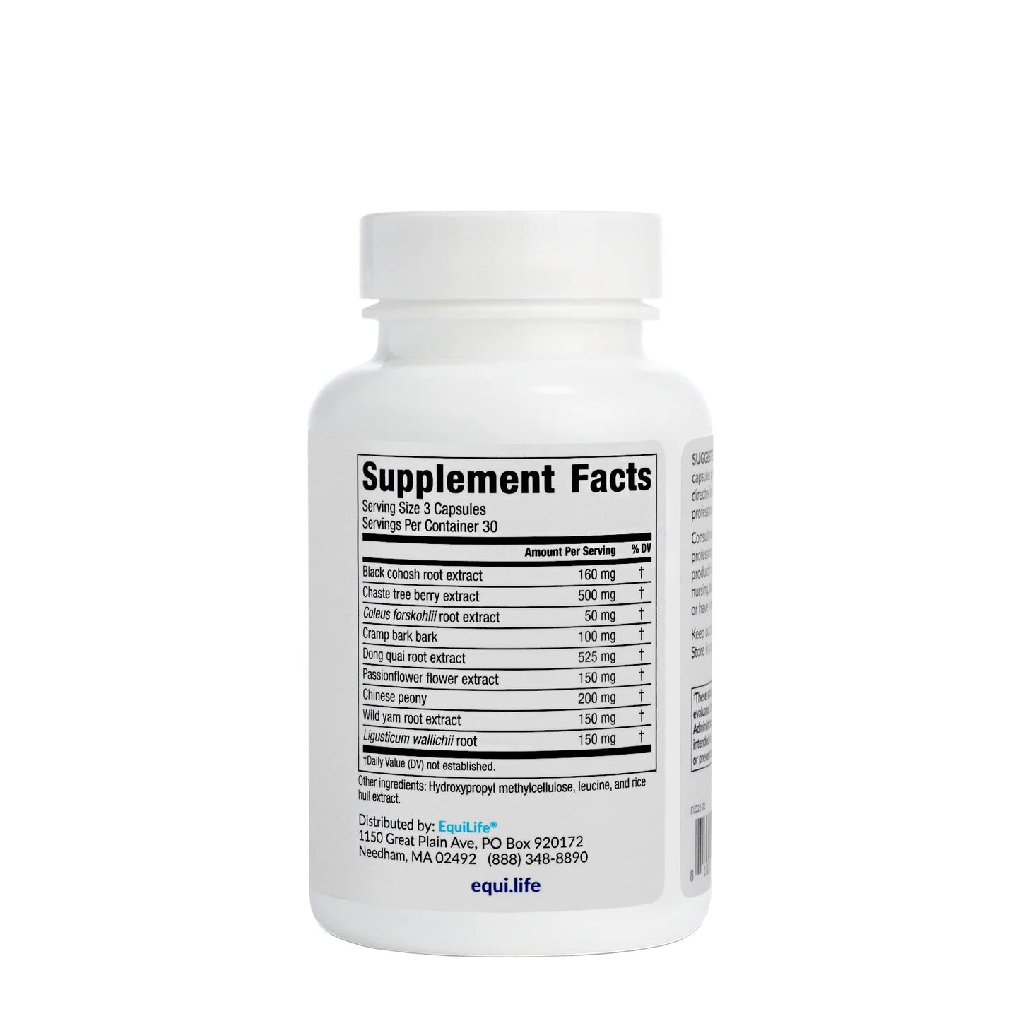 Equilife Hormone Balance Support for Women, Herbal Blend Supplement with Black Cohosh & Passion Flower to Support Overall Wellness, Gluten Free, Vegan, Non GMO, Dairy & Soy Free, 90 Capsules - Maple Wellness Supplements