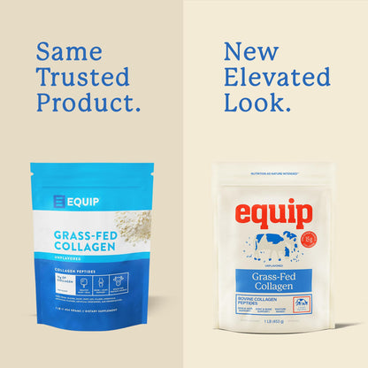 Equip Foods Grass Fed Collagen Powder | Hydrolyzed Bovine Collagen Peptides with Amino Acids | Prime Beef Collagen for Healthy Joints, Skin & Nails | Non-GMO, Paleo Friendly - Maple Wellness Supplements